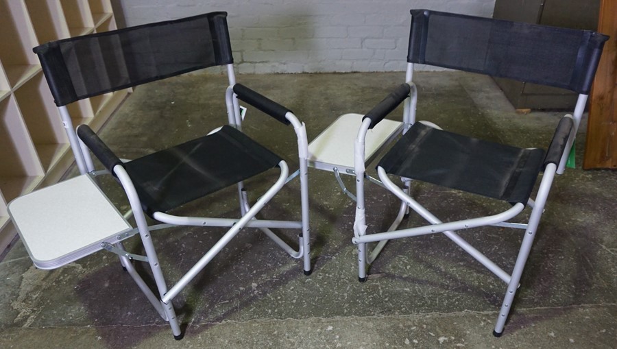 Pair of Folding Directors Chairs, 79cm high, (2)