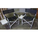 Pair of Folding Directors Chairs, 79cm high, (2)