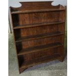Vintage Oak Open Bookcase, 15cm high, 92cm wide, 20cm deep