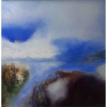 Siobhan O' Hehir (Irish, B.1966), Not far from the Shore, oil & mixed media on canvas, framed 55cm x
