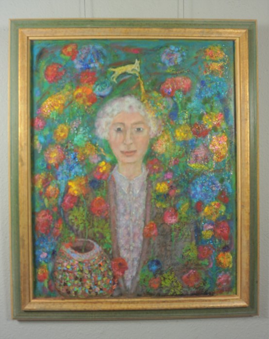 Julie Barnes (British, B.1972), The Alchemist, mixed media, signed lower right, framed 72cm x - Image 4 of 6