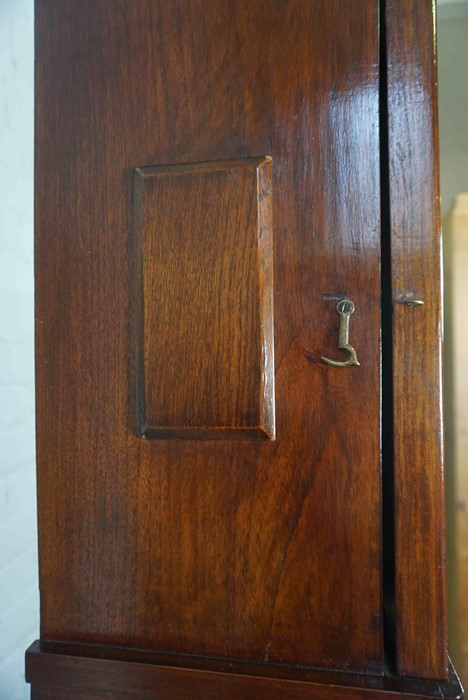 Stained Wood Cased Grandmother Clock, Having two Weights and Pendulum, 192cm high - Image 10 of 10