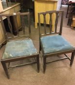 Pair of Mahogany Dining Chairs, 90cm high, (2)