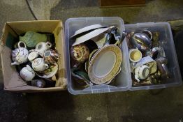 Three Boxes of China and Sundries