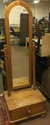 Pine Cheval Mirror, 168cm high