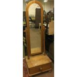 Pine Cheval Mirror, 168cm high