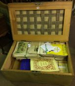 Large Quantity of Music Sheets, Enclosed in a Fabric Covered Pine Box