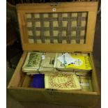 Large Quantity of Music Sheets, Enclosed in a Fabric Covered Pine Box