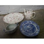 Box of China, To include Danish Pottery and Copeland Spode Plates etc