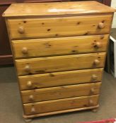 Pine Chest of Drawers, 120cm high, 87cm wide, 46cm deep