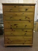 Pine Chest of Drawers, 115cm high, 81cm wide, 45cm deep