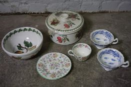 Box of China, To include Minton "Haddon Hall" and Portmeirion "Botanical Gardens" etc