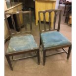 Pair of Mahogany Dining Chairs, 90cm high, (2)