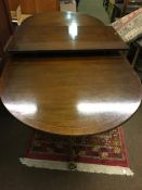Reproduction Mahogany Twin Pedestal Dining Table, Having an Additional Leave, 77cm high, 184cm long,