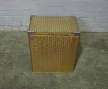 Lloyd Lloom Gilt Wicker Laundry Basket by Lusty, 55cm high, 47cm wide