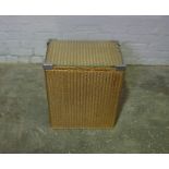 Lloyd Lloom Gilt Wicker Laundry Basket by Lusty, 55cm high, 47cm wide