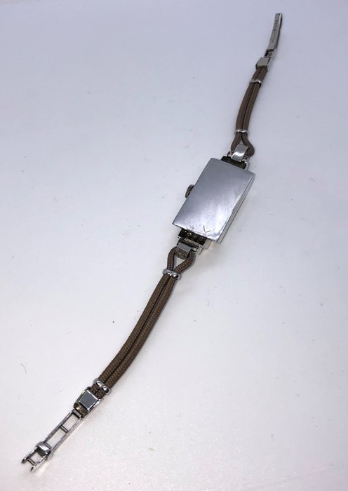 Rolex Art Deco 9ct White Gold and Diamond Ladies Cocktail Wristwatch, circa 1930s, Set with - Image 6 of 7