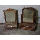 Two Victorian Toilet Mirrors, 55cm high, (2)