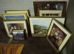 Quantity of Prints, Also with a Wall Mirror, (10)