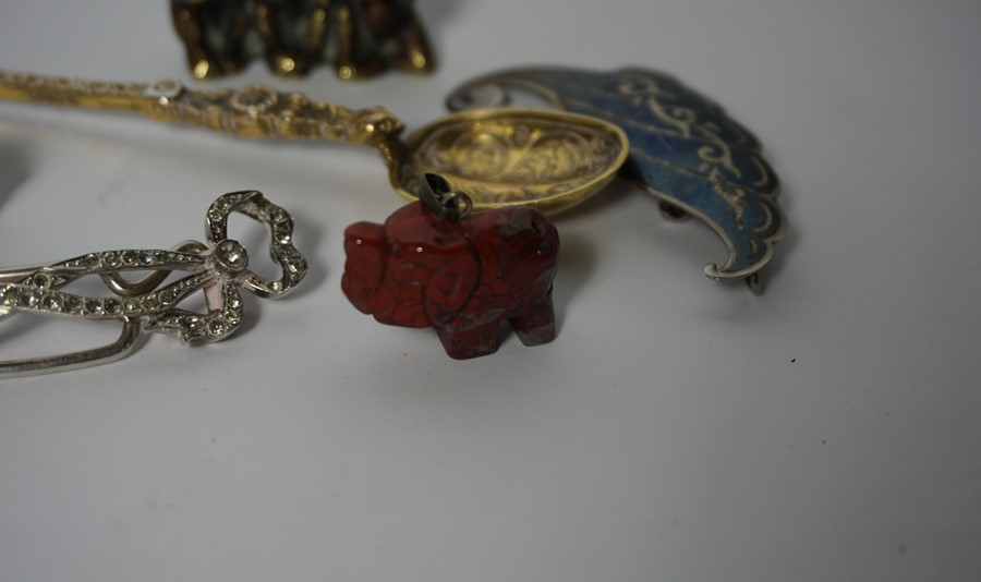 Small Mixed Lot of Jewellery and Collectables, To include an Ivory Elephant Pendant, Marcasite - Image 5 of 5