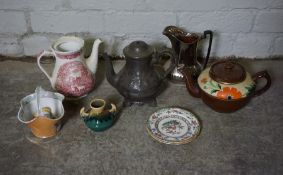 Box of Sundries, To include a Snake Skin style Purse and China