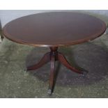 Reproduction Pedestal Table, 75cm high, 120cm wide