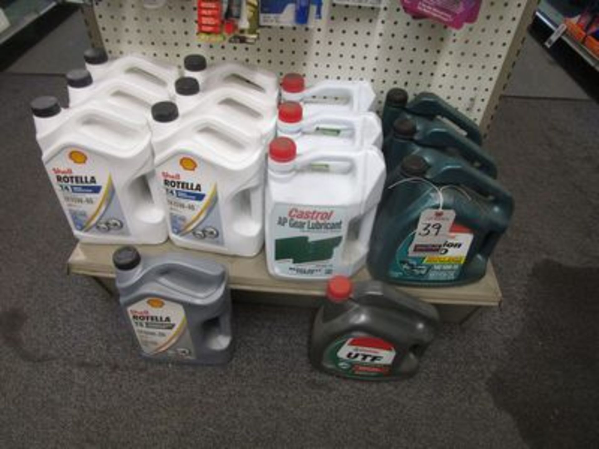 ASS'T BOTTLES SHELL & CASTROL ENGINE OIL, (1 GAL. PER)