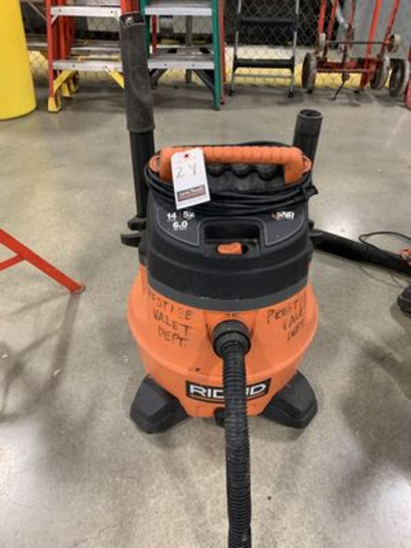 RIDGID PORT. WET/DRY VAC., 14 GAL. CAP.