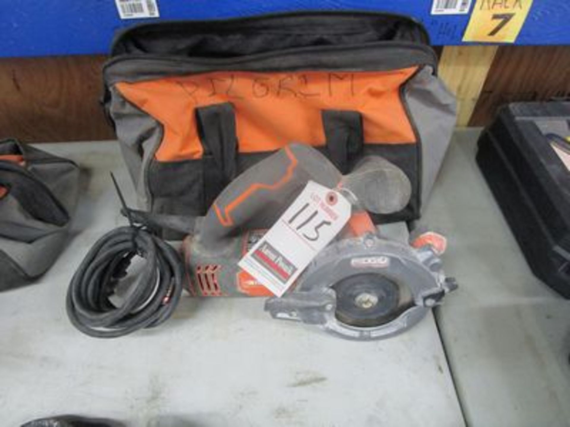 RIDGID 5" ELEC. CIRC. SAW, M/N R350, W/ CASE