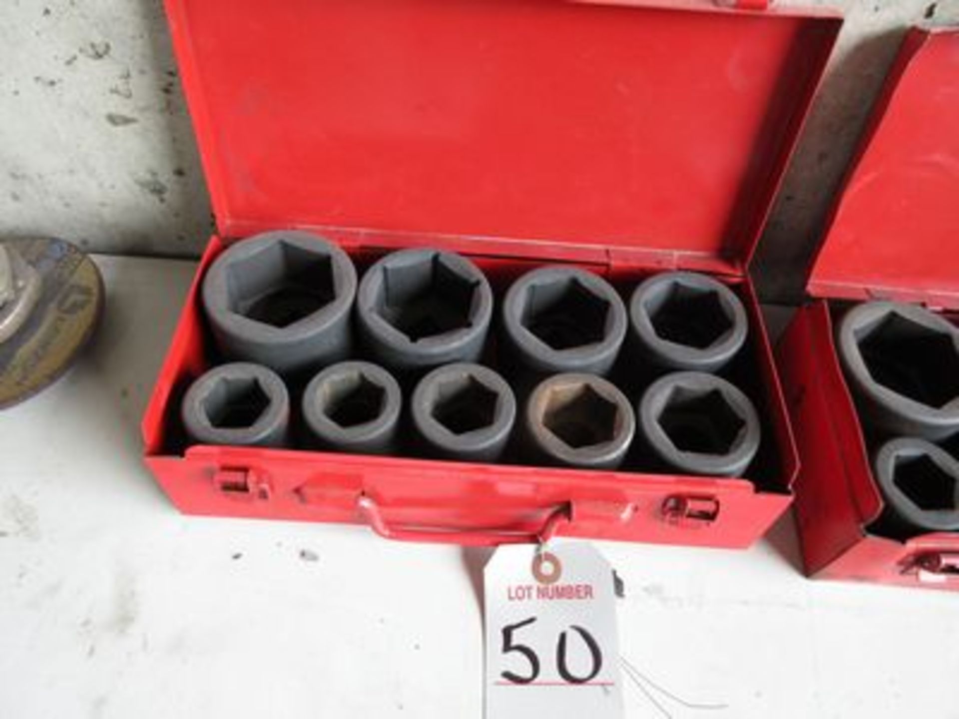 9-PC 1" DRIVE METRIC SOCKET SET, 1"-2"