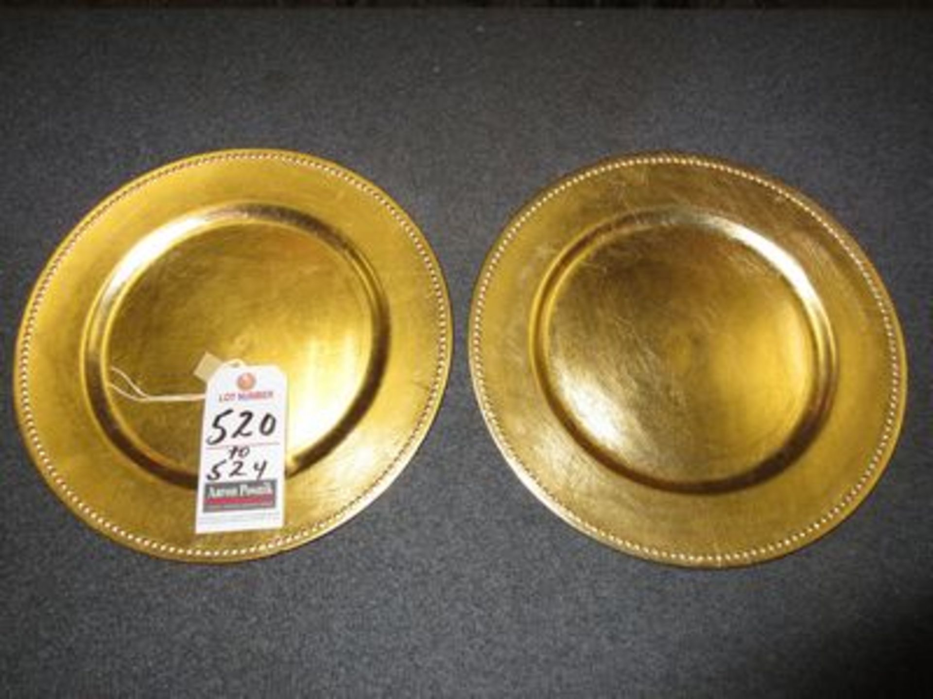 13" GOLD ROUND CHARGERS