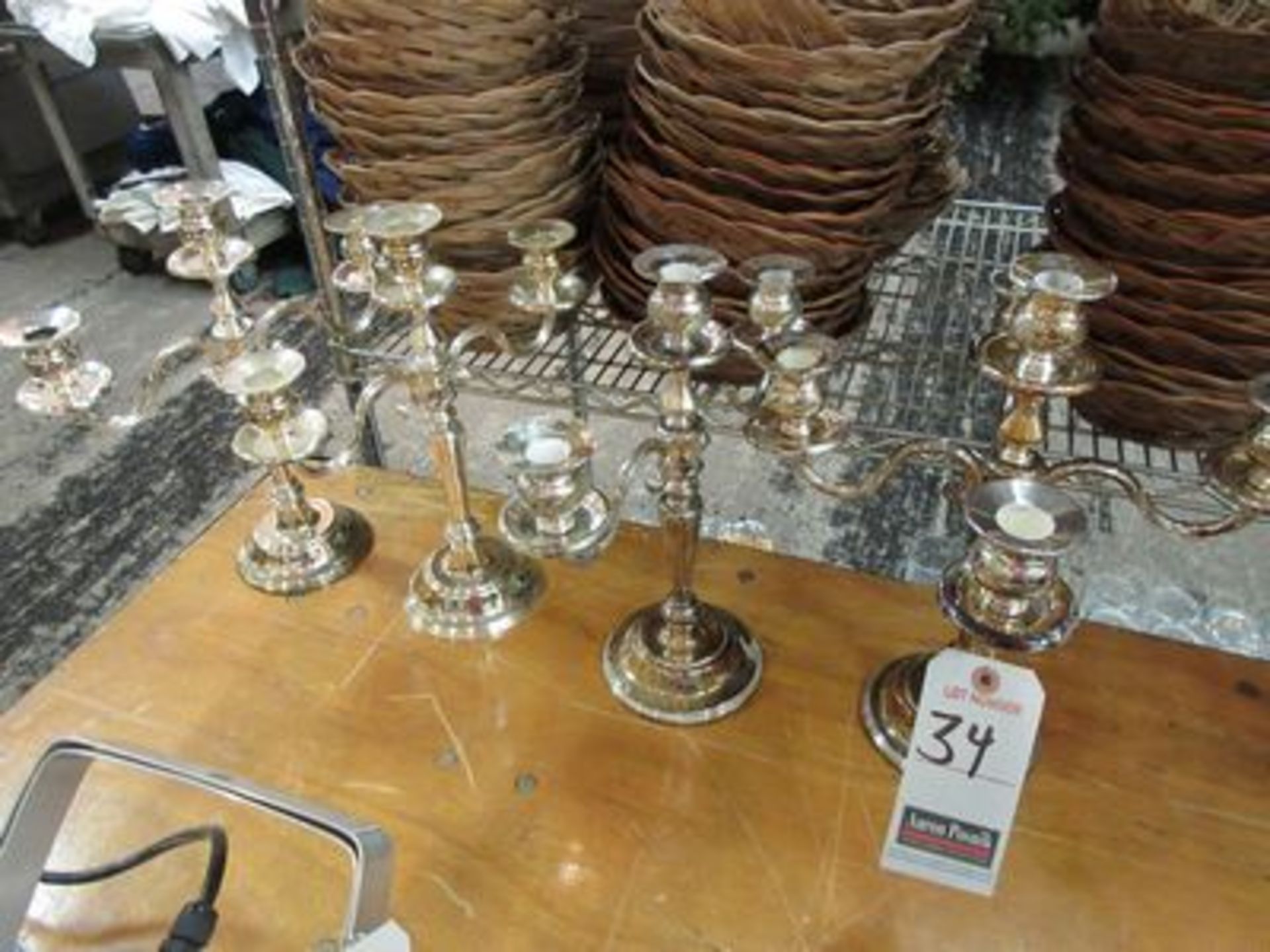 ASS'T SILVER PLATED CANDELABRAS