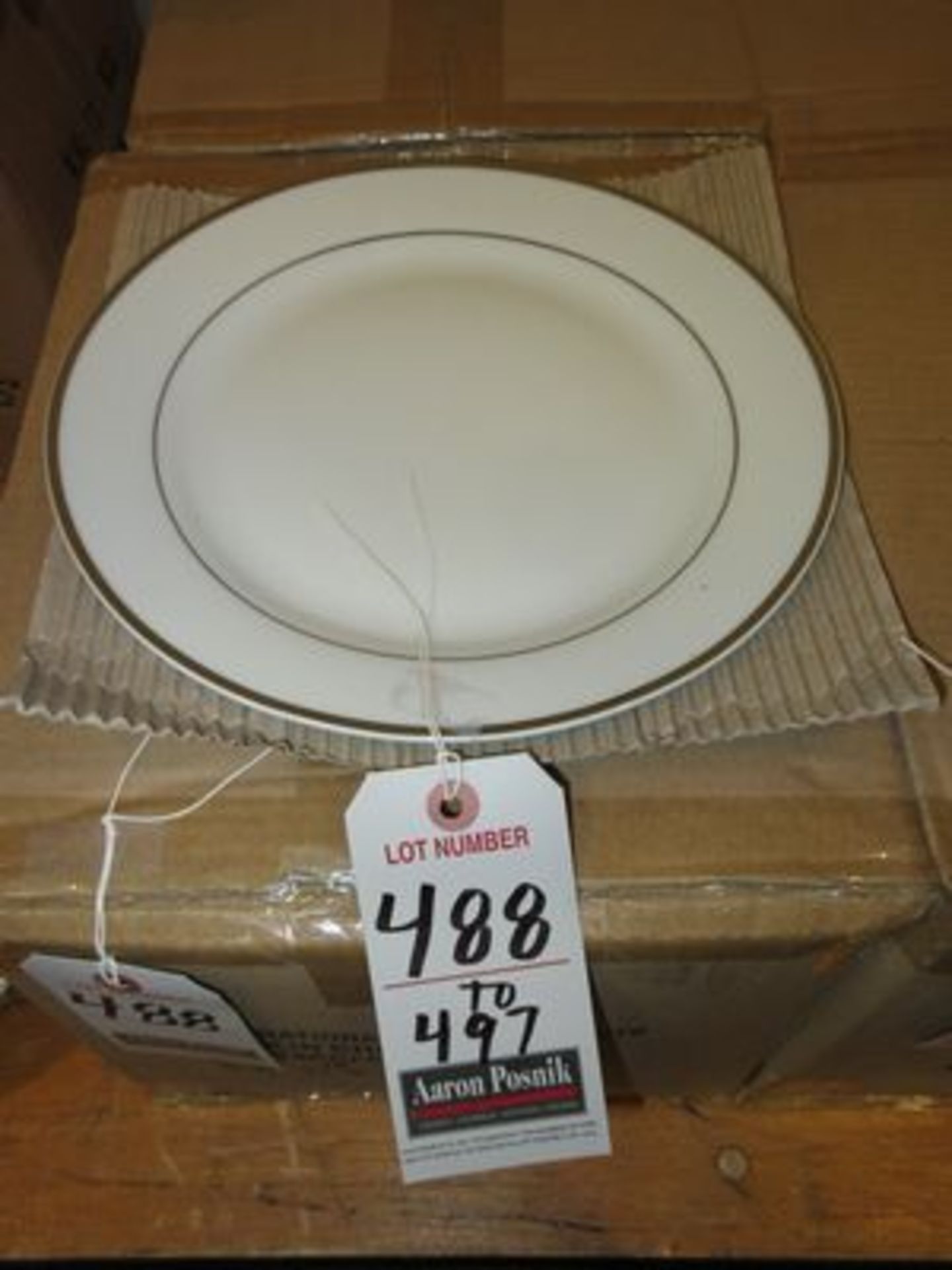 INTERNATIONAL EVENT 10 1/2" PLATINUM RIM DINNER PLATES