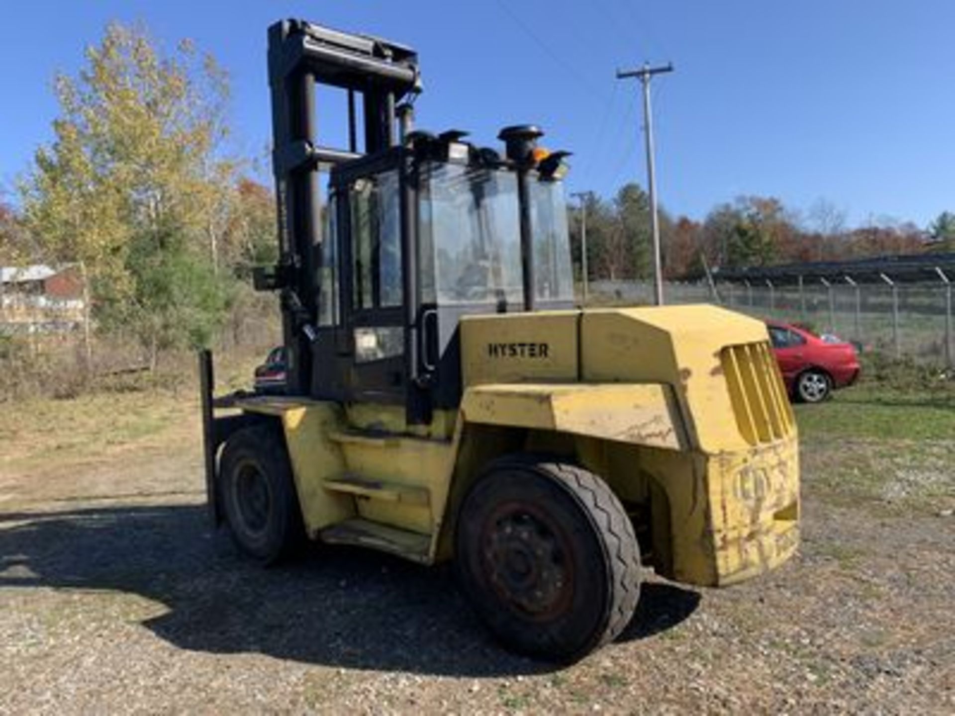 HYSTER H210XL, DIESEL, 21,000# CAP., 211" LIFT HT., SIDE SHIFTER, PNEU. TIRES, EROPS, DUAL FRONT - Image 3 of 4