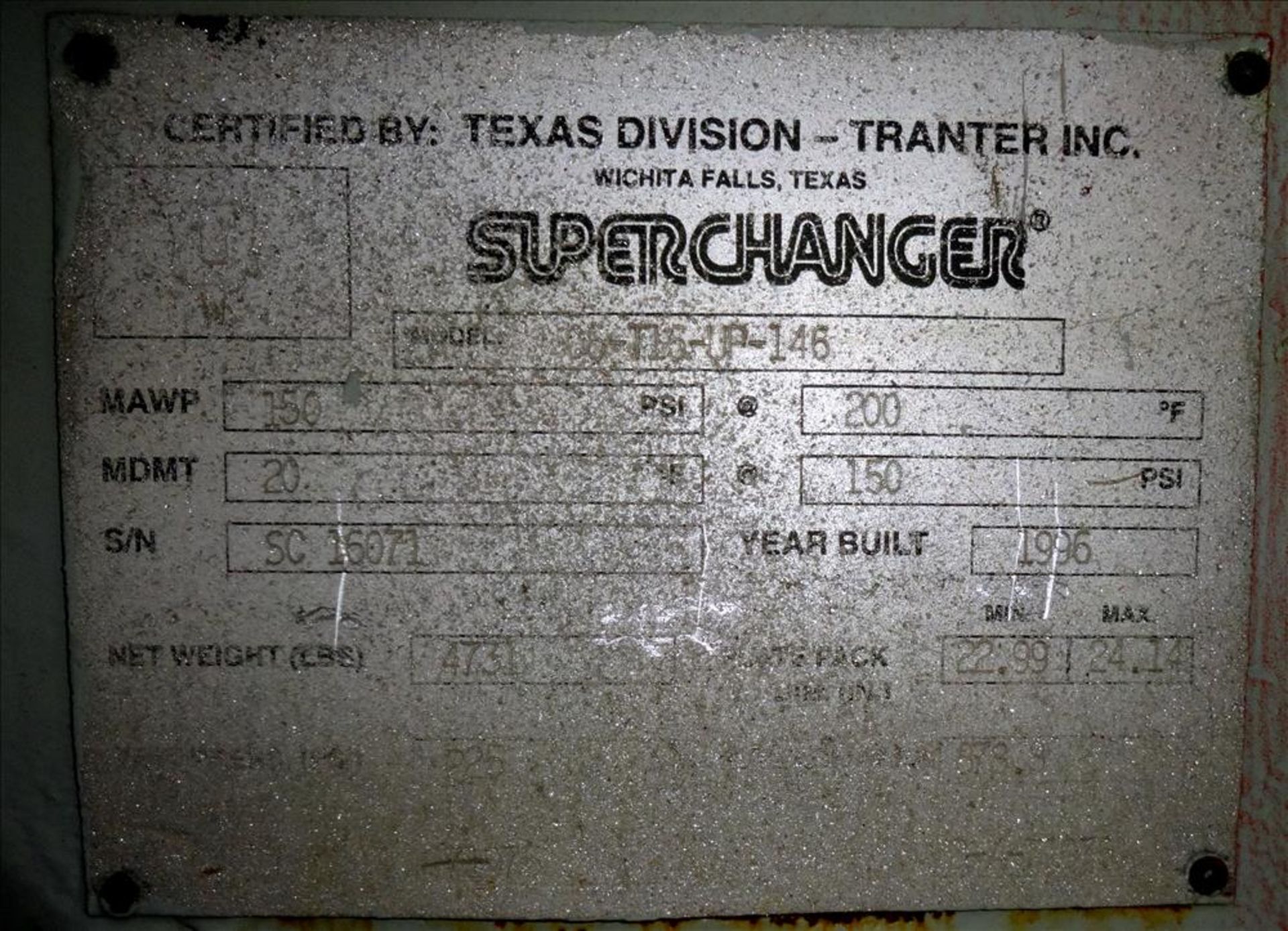 Tranter Superchanger Plate Heat Exchanger - Image 7 of 7