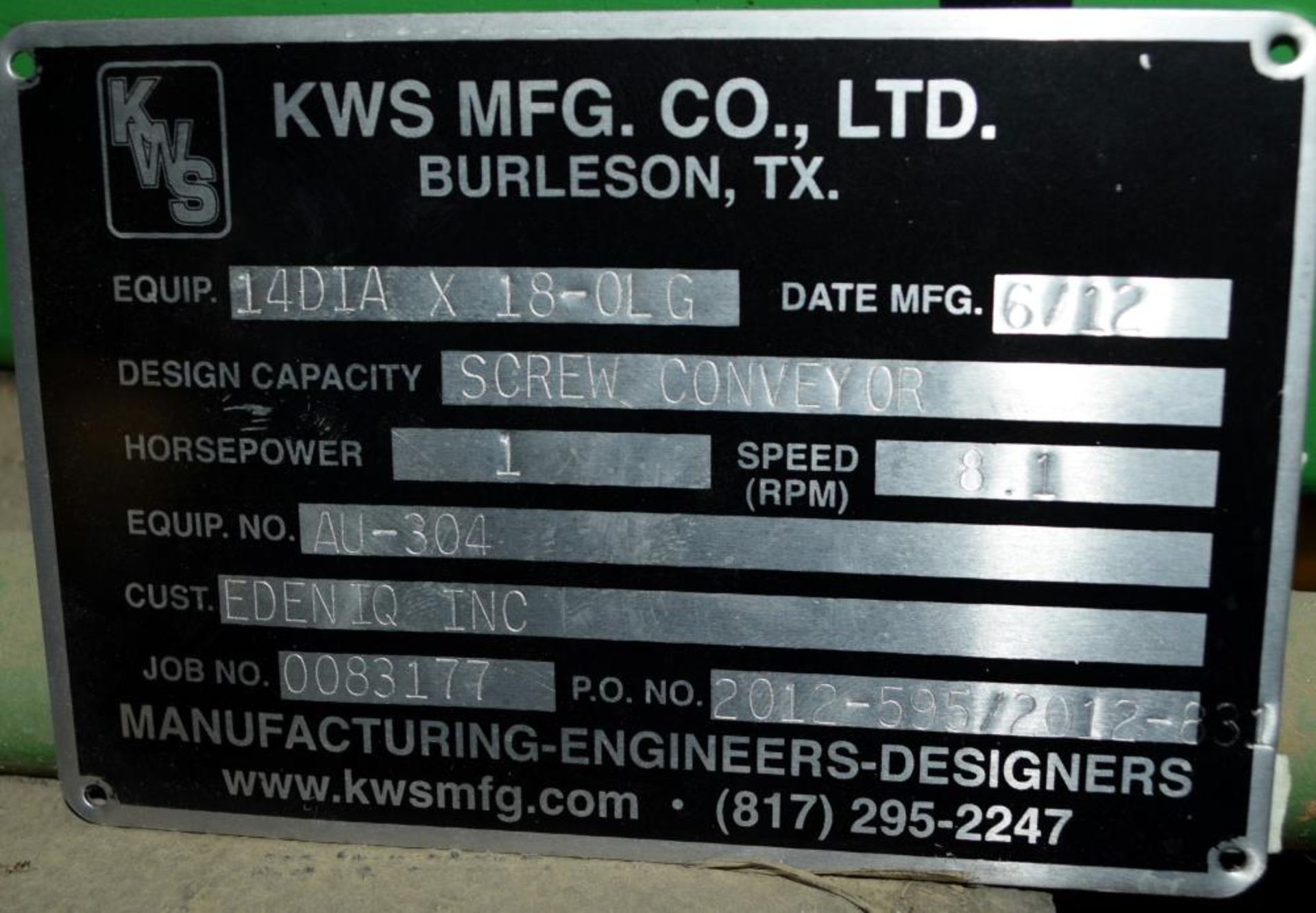 KWS Manufacturing Ribbon Style Conveyor - Image 11 of 11