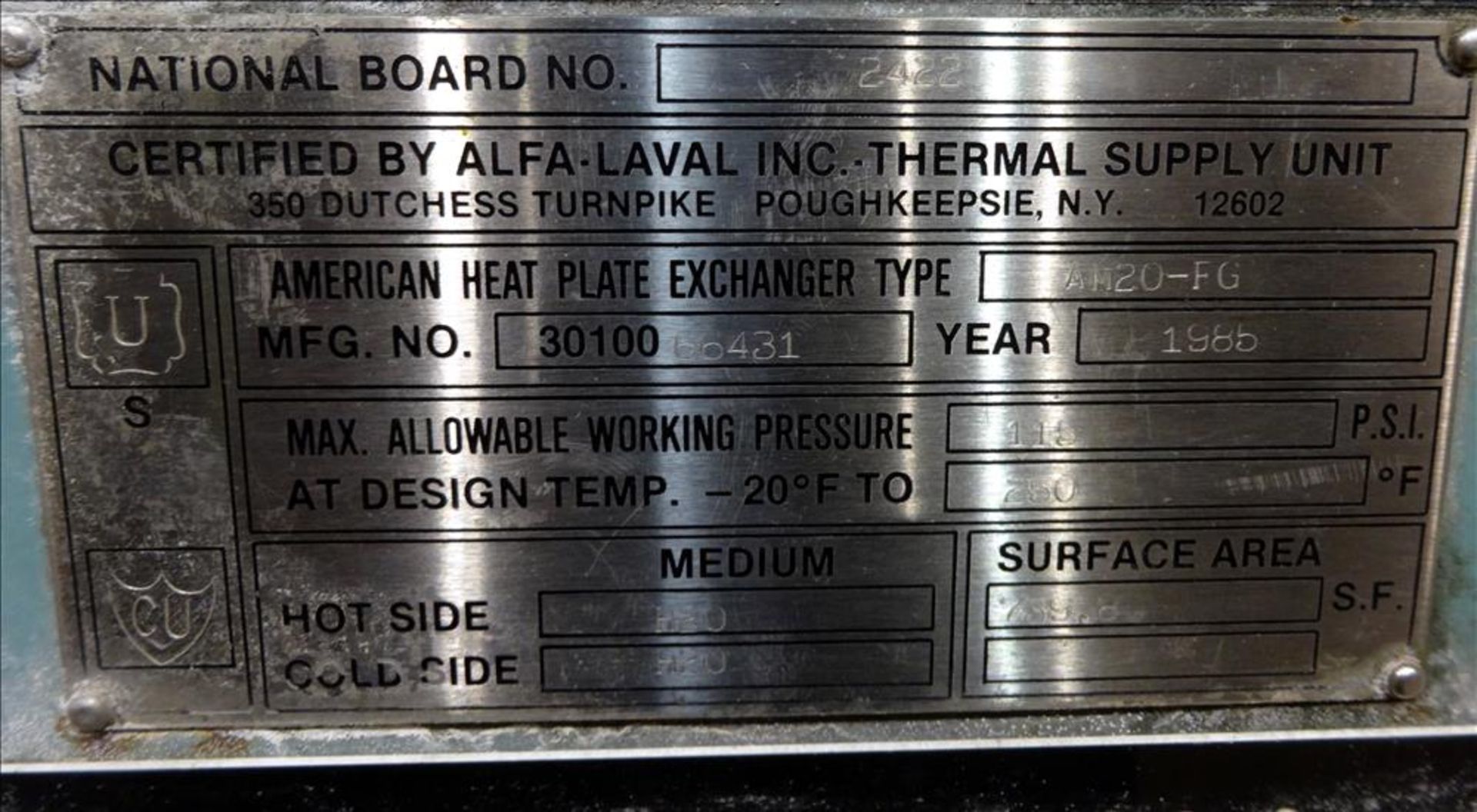 Alfa Laval Plate Heat Exchanger - Image 11 of 14