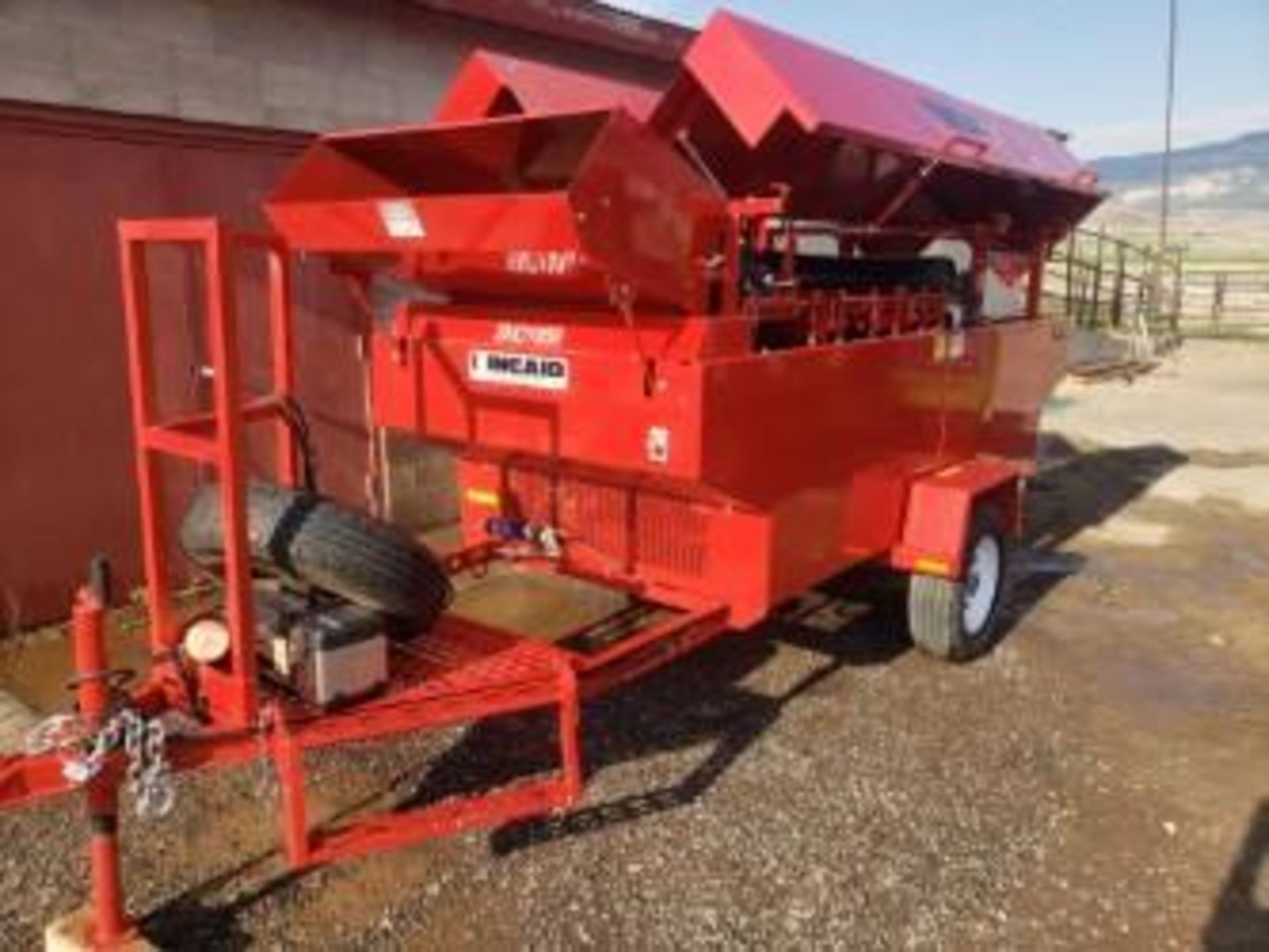 Used-Kincade 36" Belt Thrasher. Powered by 10 HP Gasoline Engine.