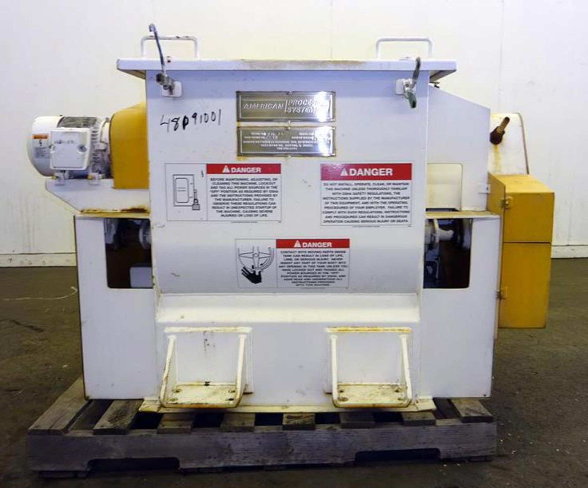 Used- American Process Twin Shaft Fluidized Zone Mixer, Model FZM-4S. 4.2 Cubic feet