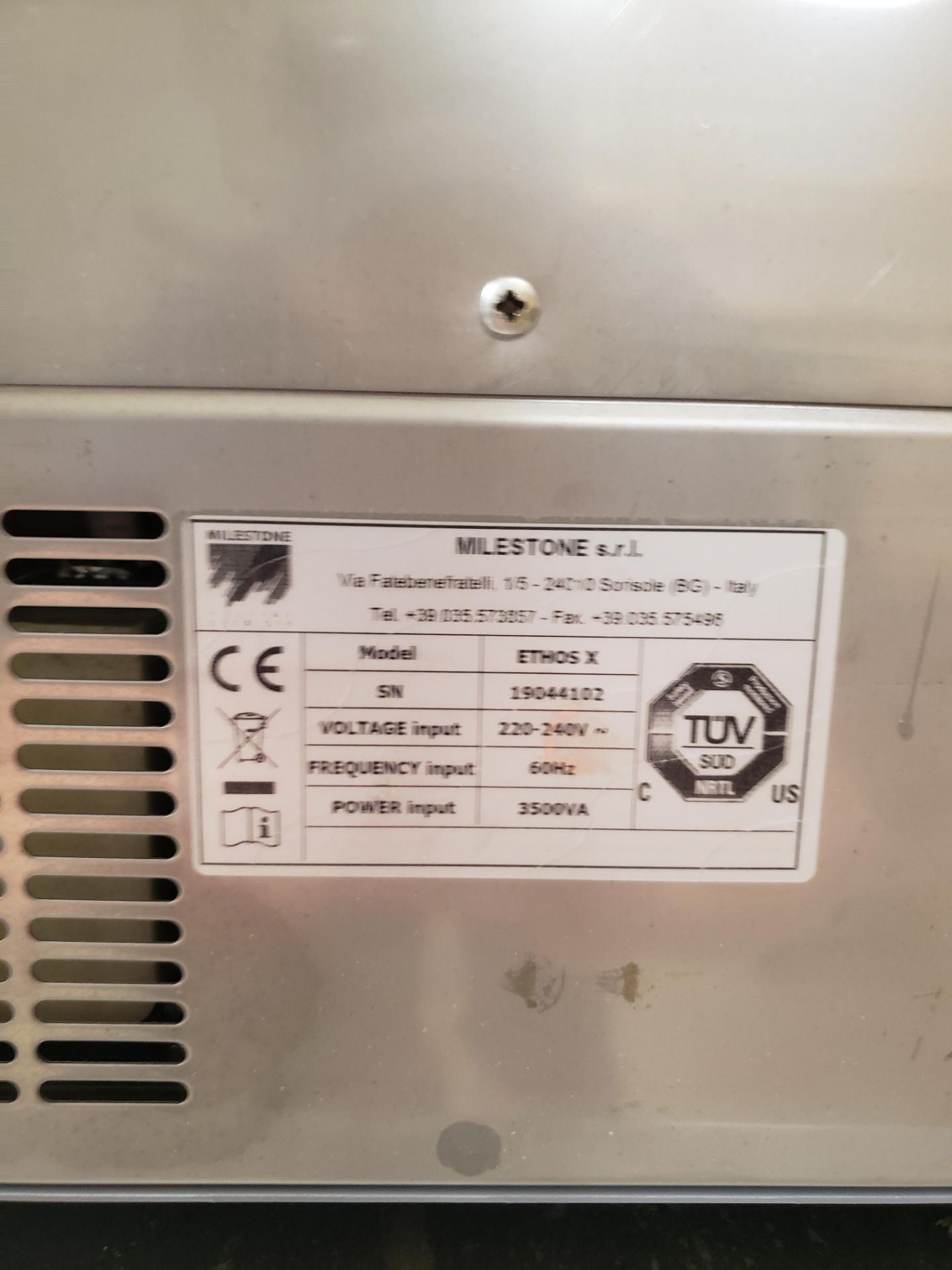 Used-Milestone Ethos X Microwave Terpene & Flavonoid Extraction. Model Ethos X. 12 Liter - Image 4 of 5