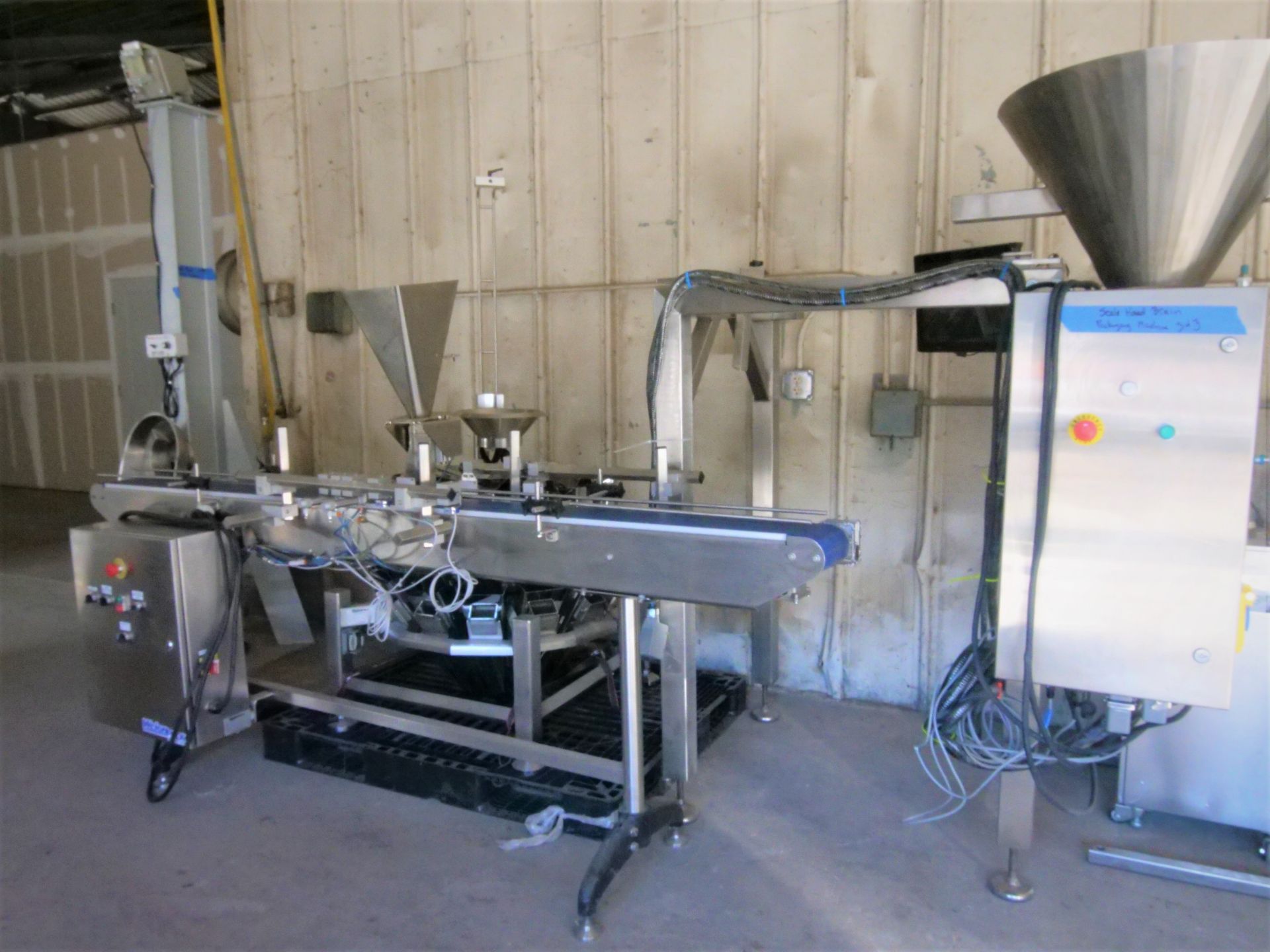 LOCATED IN WILLOW CREEK, CA-Used- Paxiom Weighpack Cannabis Flower Bottle Packaging Line. Consisting