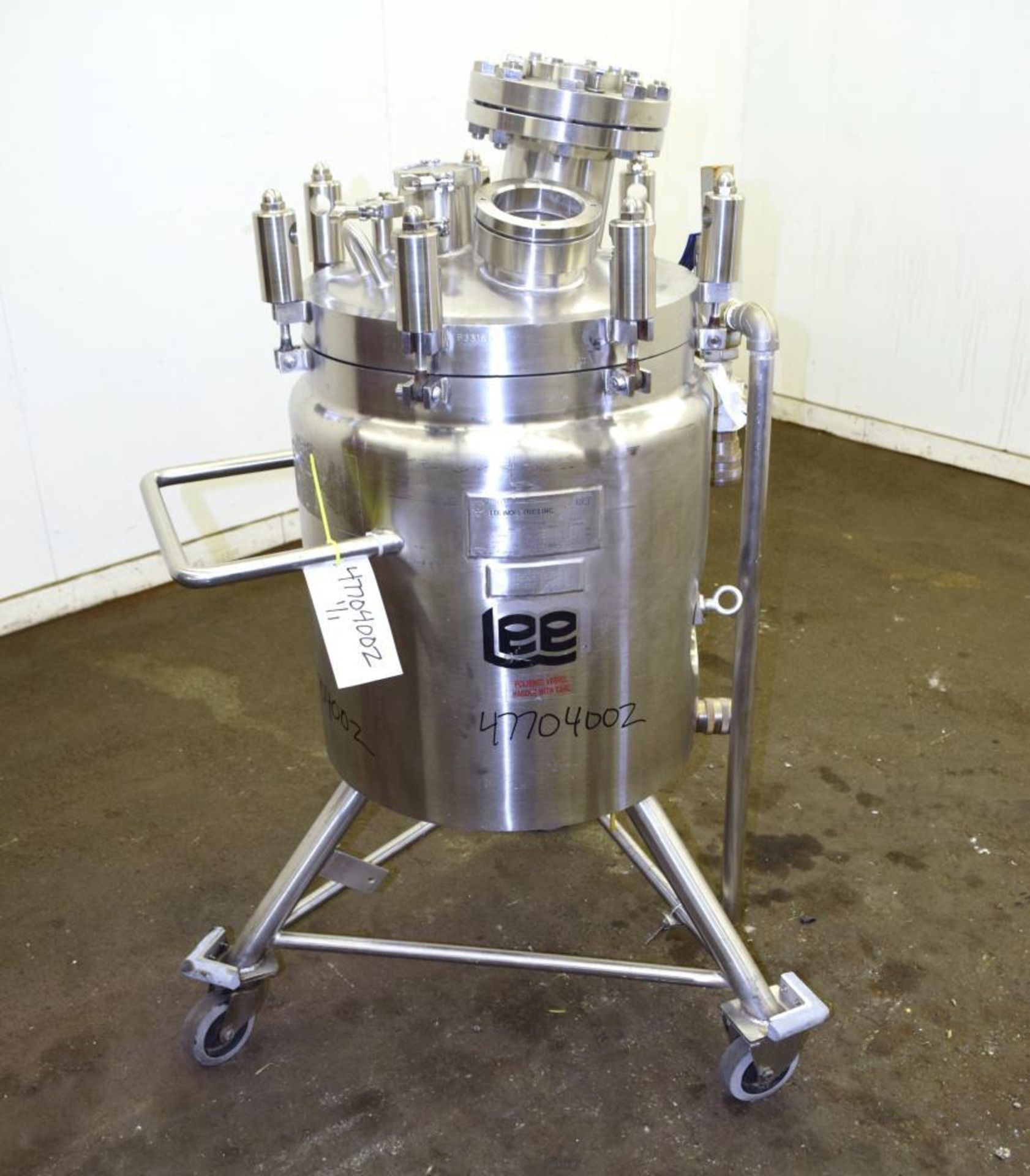 Used-Lee Industries Reactor, 20 Gallon, Model 20U, 316L Stainless Steel