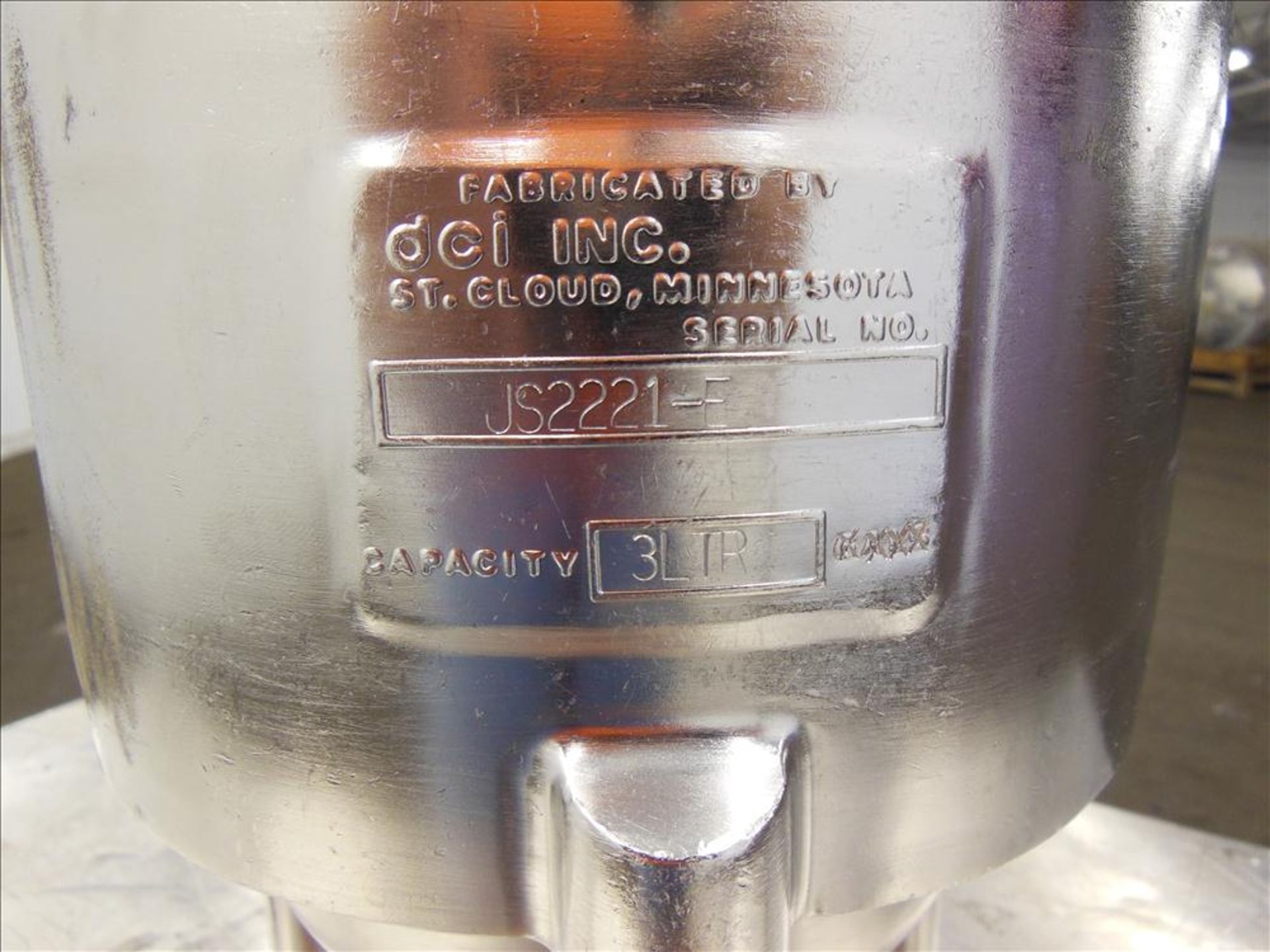 Used- DCI Reactor, 3 Liter (0.79 Gallon), 316 Stainless Steel - Image 4 of 8