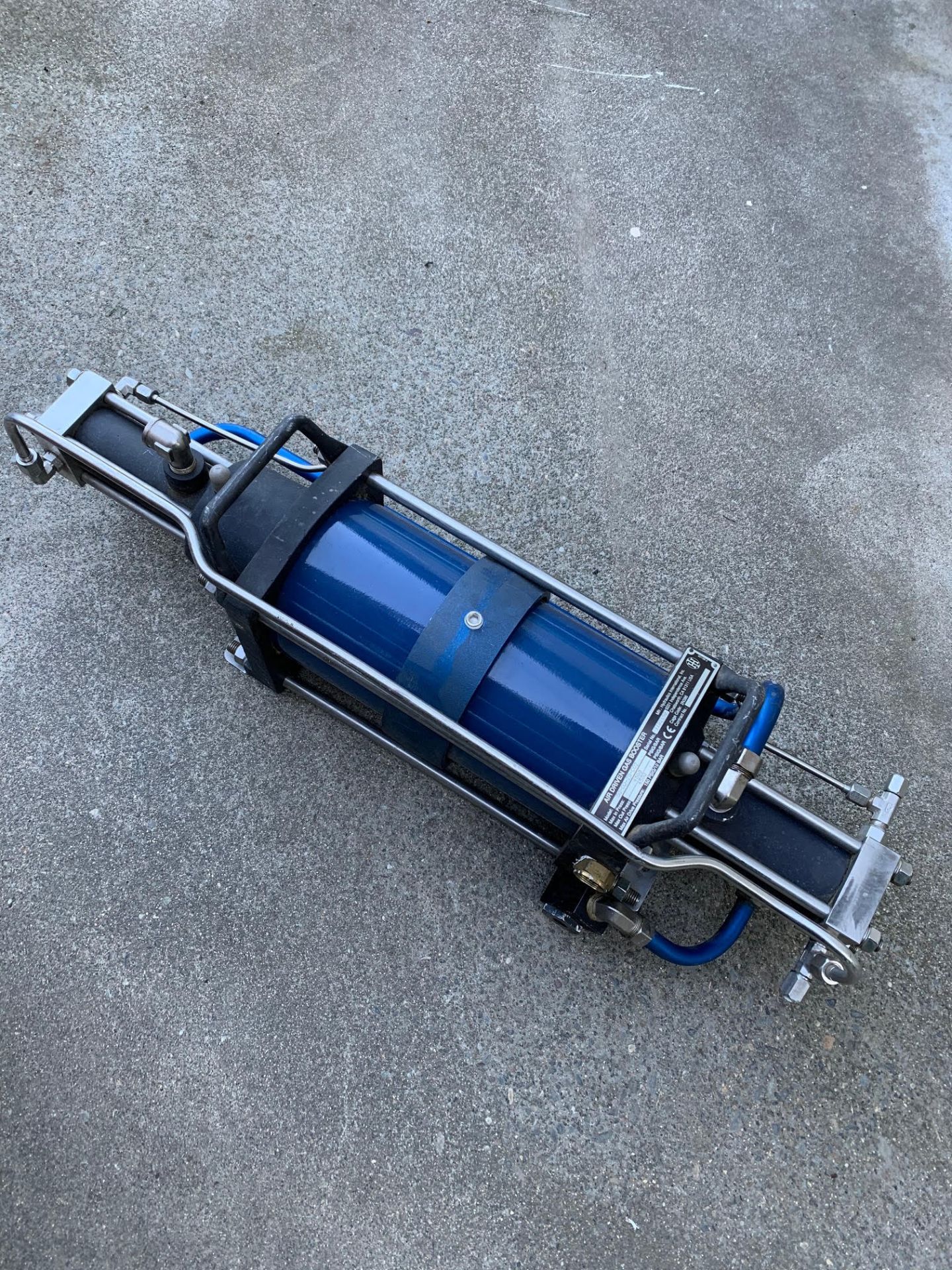 Used-Hydraulics International Dual Air Driven Gas Booster/CO2 Recovery Pump. Model 5G-DD-29-CO2.