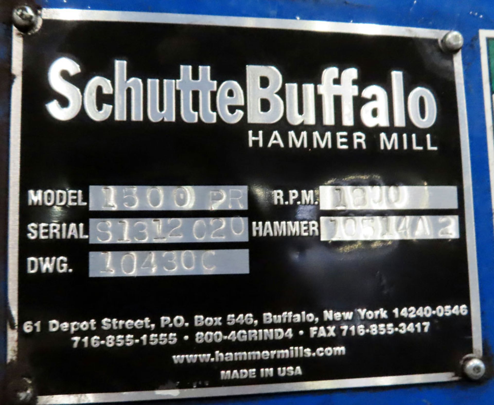 Schutte Buffalo Hammermill - Image 8 of 14