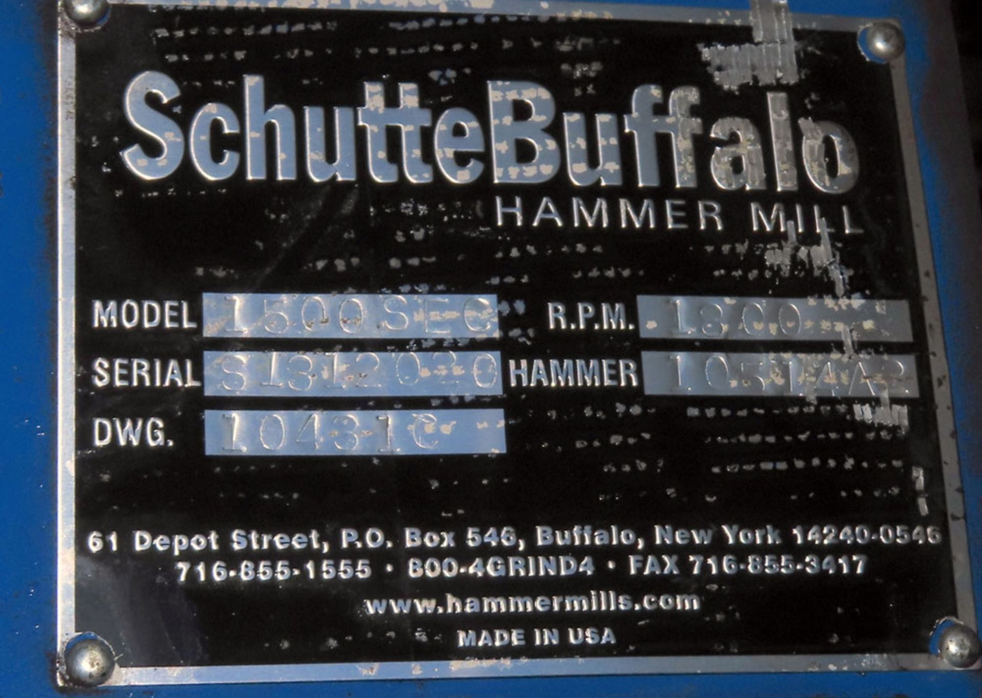 Schutte Buffalo Hammermill - Image 9 of 9