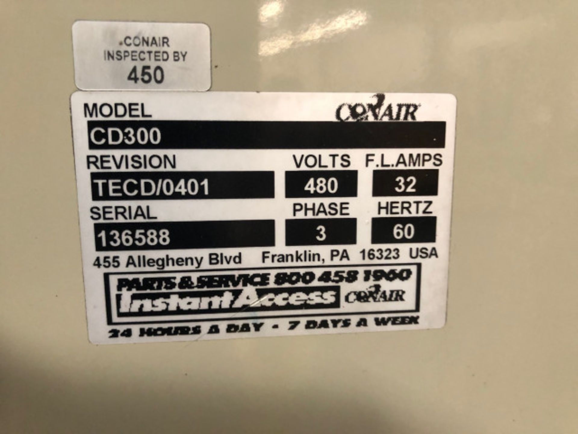 200 CFM Conair CD300 Dryer (2001) - Image 6 of 6