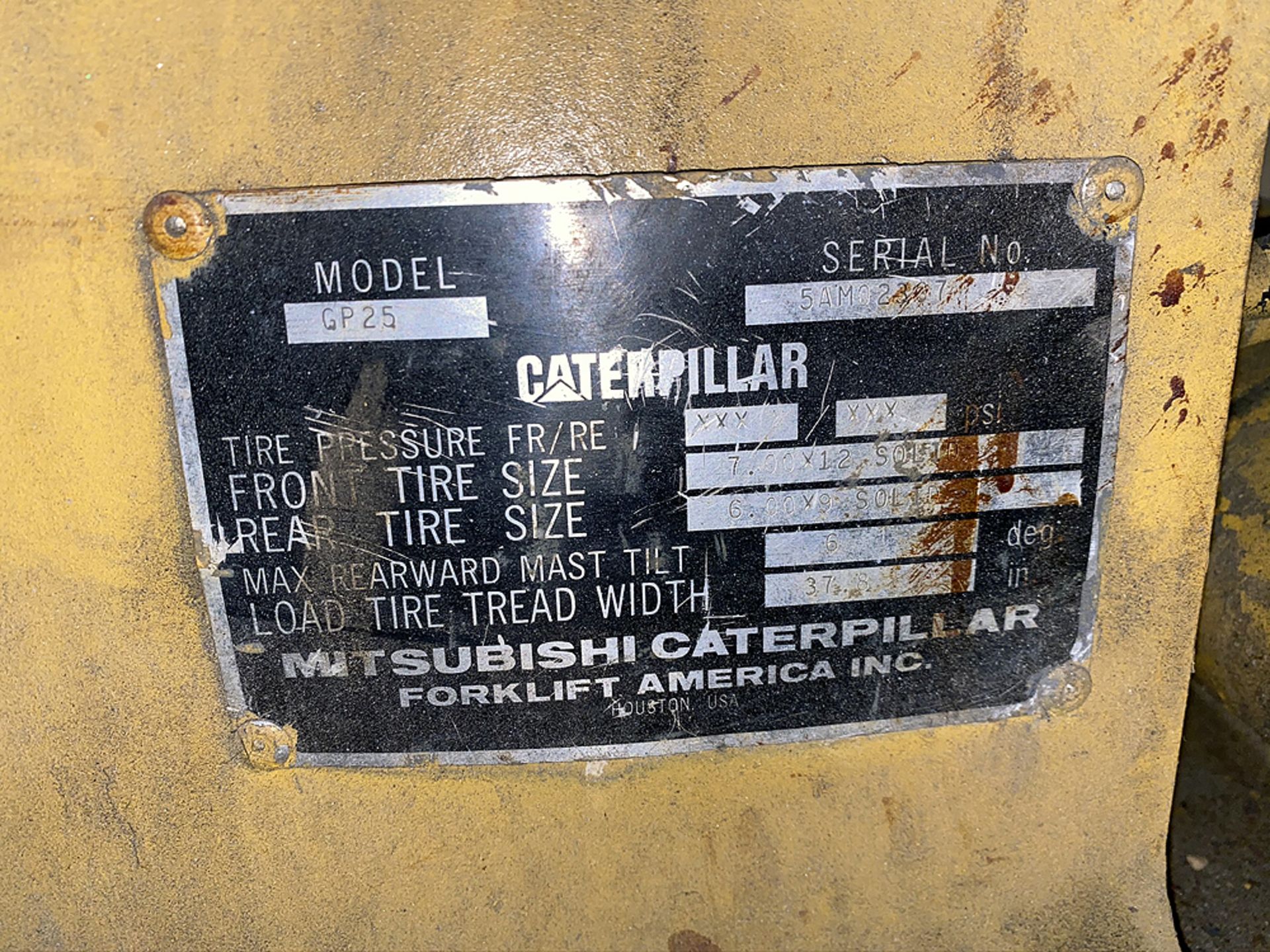 Caterpillar 5,000 lbs. Capacity, LPG Forklift - Image 4 of 4