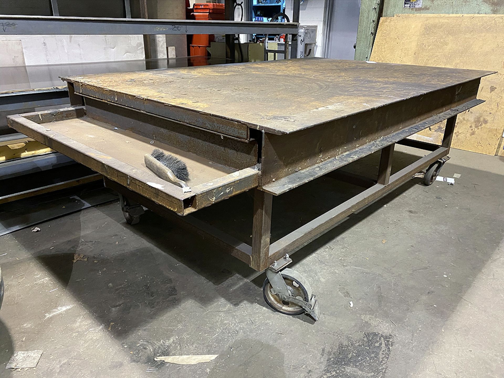 58"x106"x33" Steel Welding Table on Casters - Image 2 of 2