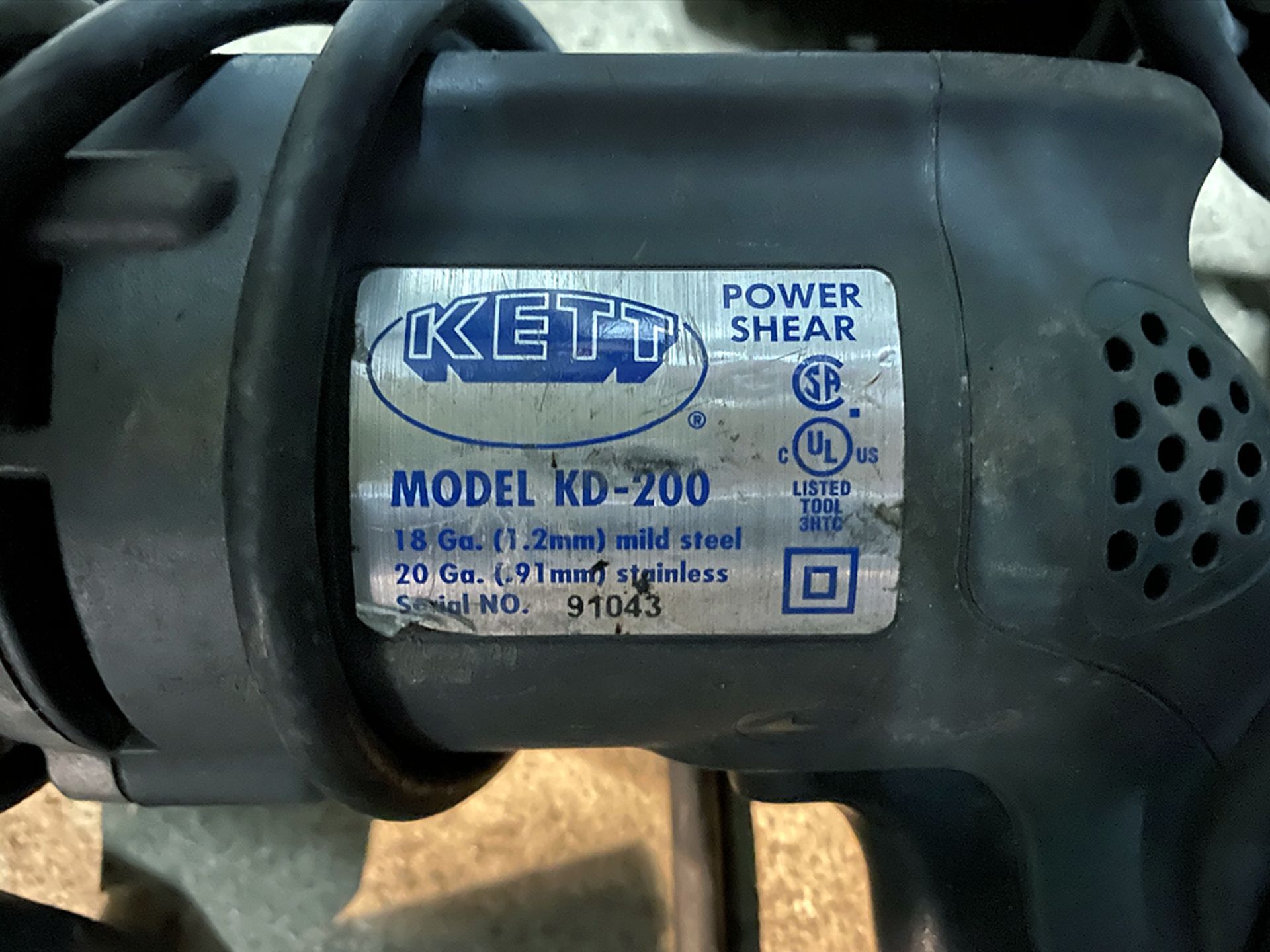 Kett Model KD-200 Sheet Metal Shears - Image 2 of 2